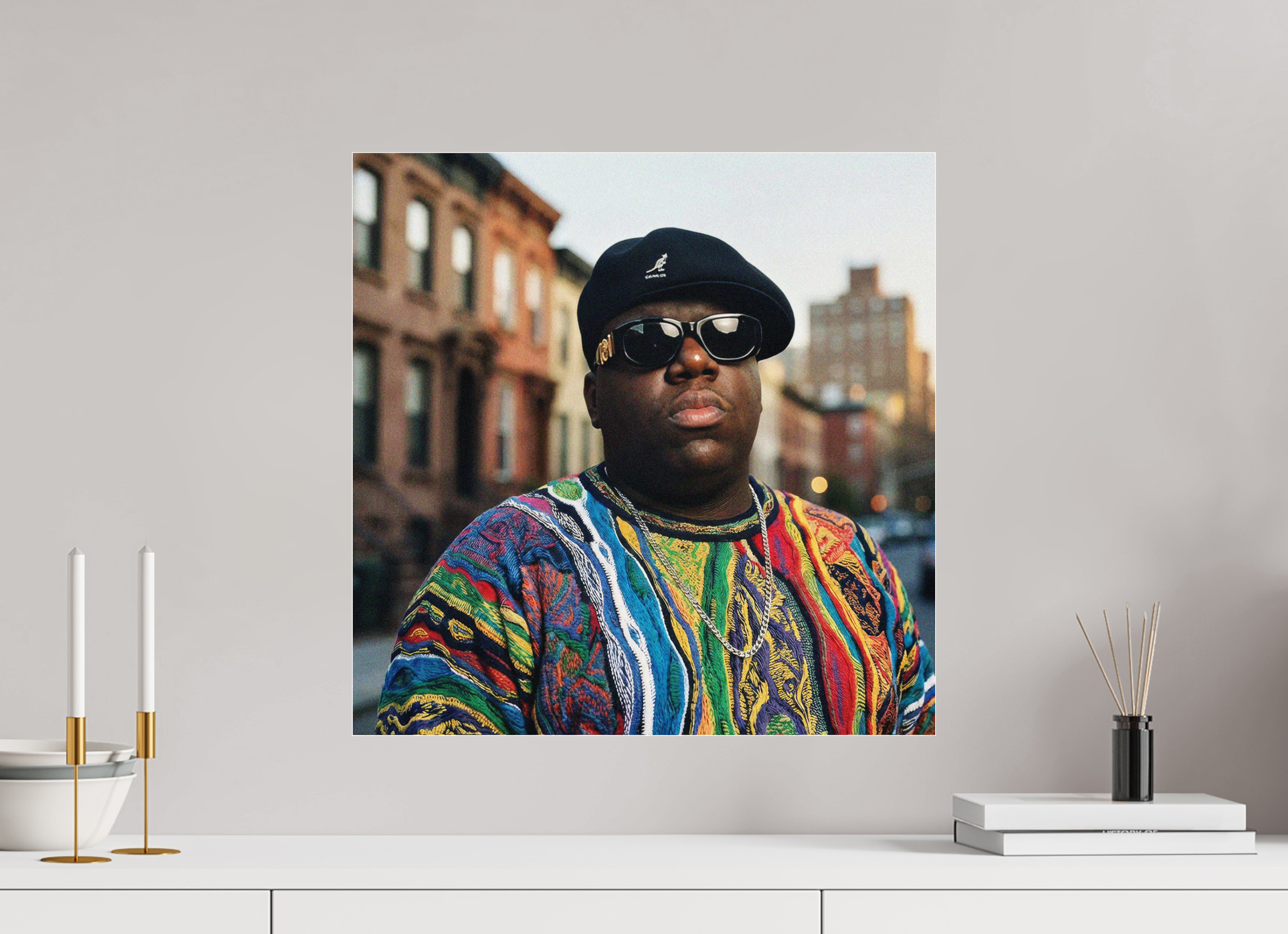 20 x 20″, Complete Biggie Smalls, Brooklyn 1994.