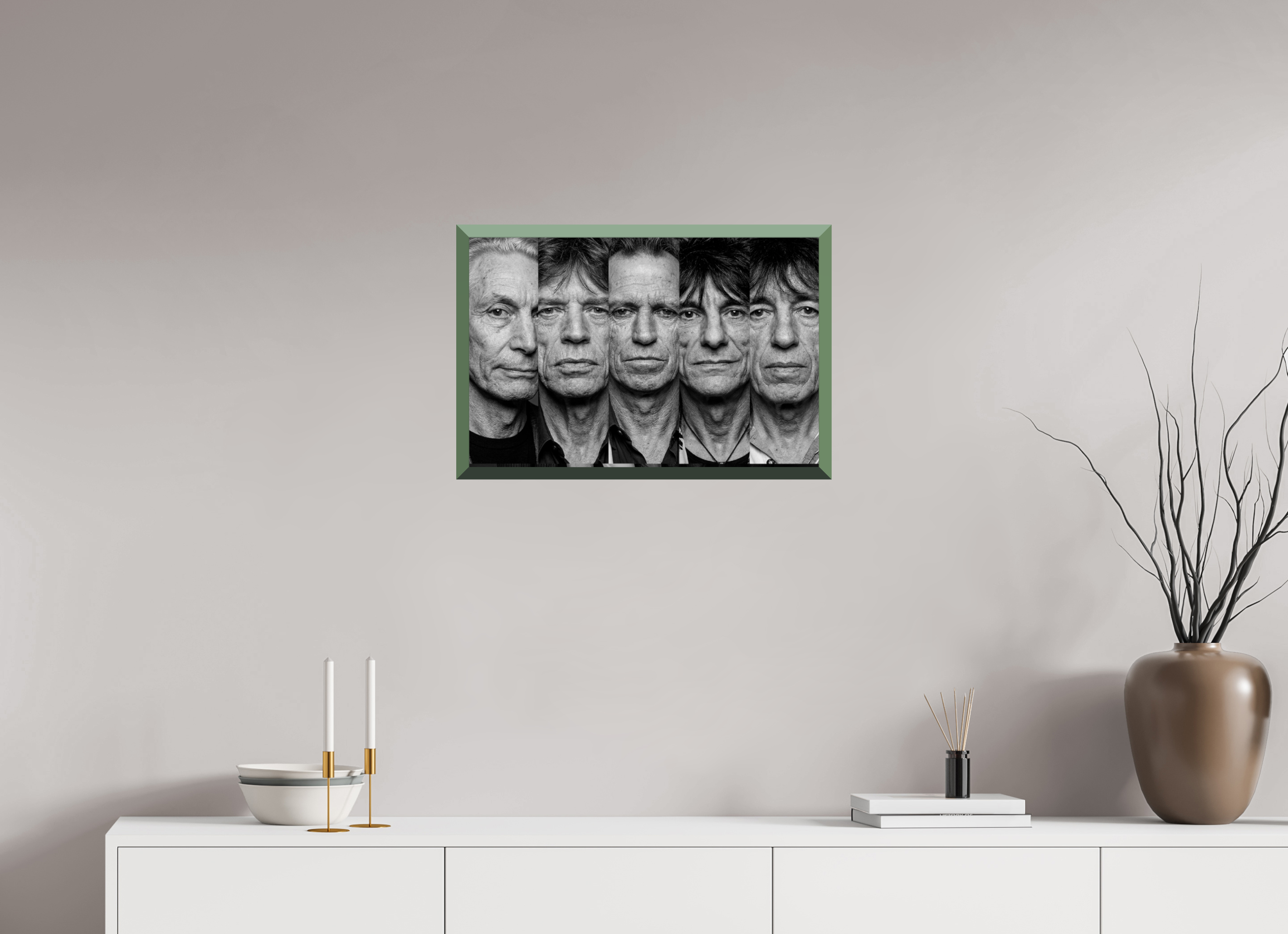 24 x 16″, WW FRAME PRINT Rolling Stones Portrait