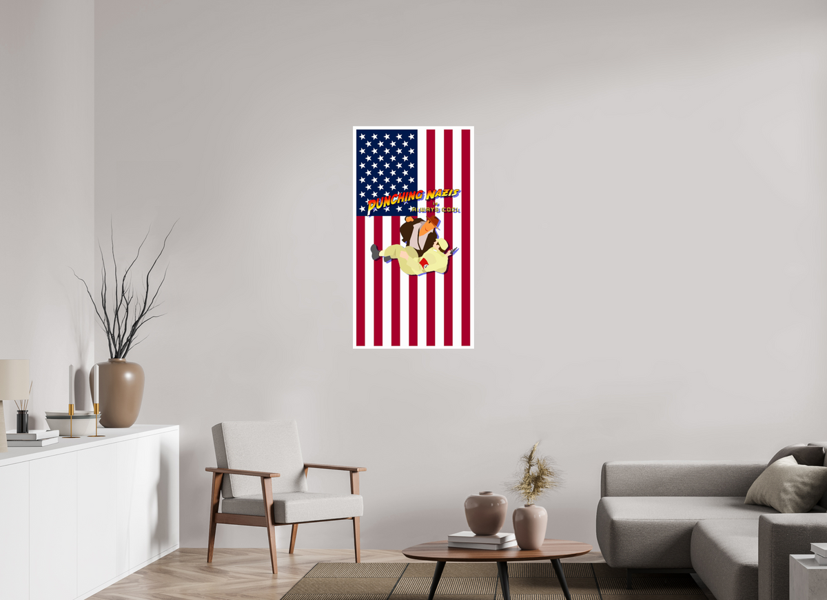 24 x 44.1″, WW ALUM Punch a Nazi is Cool