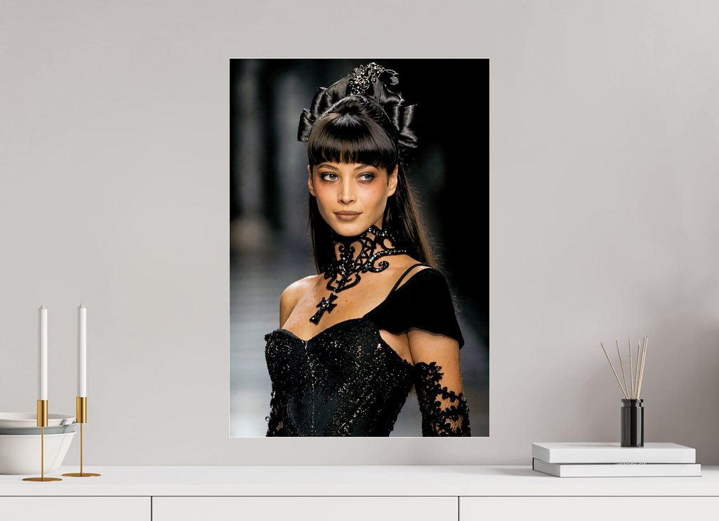 16 x 23.3″, Complete Christian Dior Haute Couture S/S Christy Turlington, Paris 1990