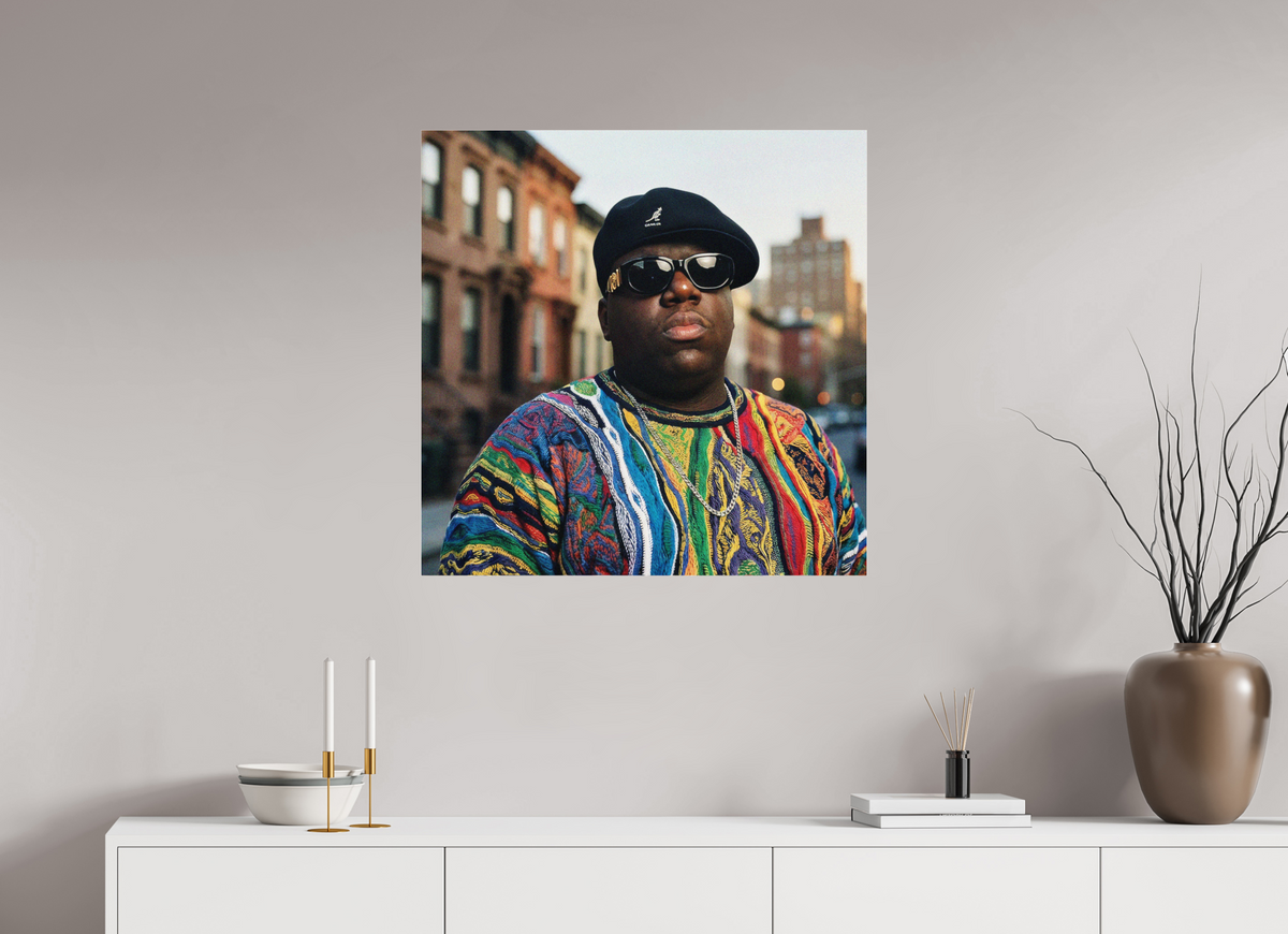 30 x 30″, Complete Biggie Smalls, Brooklyn 1994.