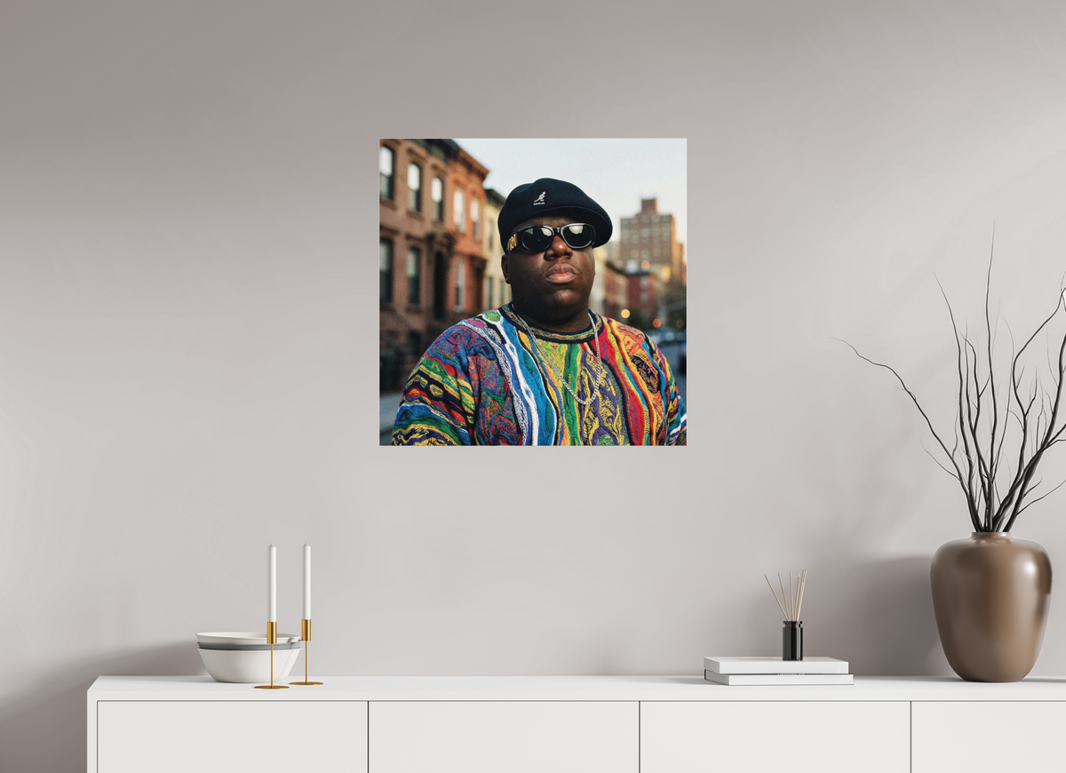 25 x 25″, Complete Biggie Smalls, Brooklyn 1994.