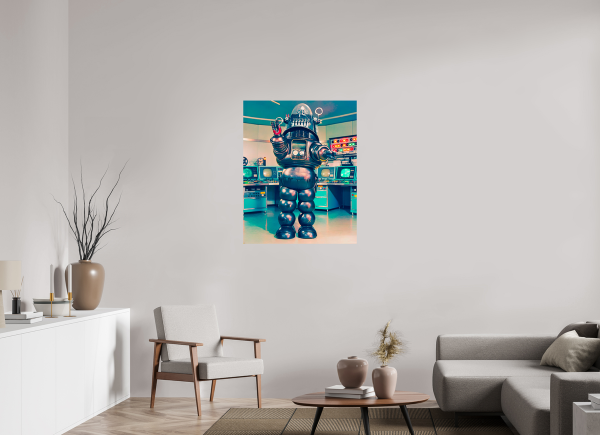 31 x 39.1″, WW ALUM Robbie The Robot